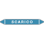99503B - foglio 5 elichette per tubazioni fondo azzurro SCARICO