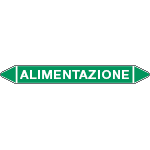 99602A - foglio 5 elichette per tubazioni fondo verde ALIMENTAZIONE