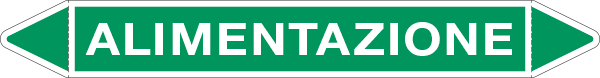 99602B - foglio 5 elichette per tubazioni fondo verde ALIMENTAZIONE