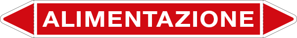 99702B - foglio 5 elichette per tubazioni fondo rosso ALIMENTAZIONE