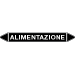 99902B - foglio 5 elichette per tubazioni fondo nero ALIMENTAZIONE