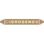 99A113B - foglio da 5 etichette autoadesive con frecce e simboli per IDROGENO
