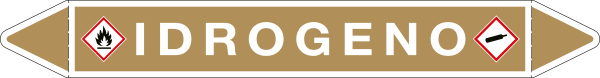 99A113B - foglio da 5 etichette autoadesive con frecce e simboli per IDROGENO