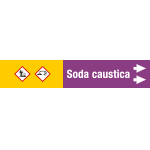 99A351NAD - etichetta fondo viola " SODA CAUSTICA " destra