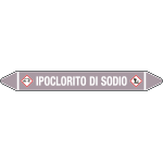 99A360A - foglio da 5 etichette autoadesive con frecce+simb IPOCLORITO DI SODIO