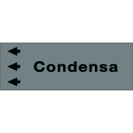 99A662NDS - foglio da 5 etichette fondo grigio "CONDENSA" sinistra