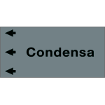 99A662NES - Etichetta fondo grigio " CONDENSA " sinistra