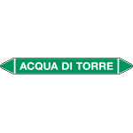 99A670B - foglio da 5 etichette autoadesive con frecce+simb.ACQUA DI TORRE