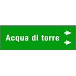 99A670NBD - foglio da 5 etichette fondo verde" ACQUA DI TORRE"destra