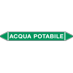 99A672B - foglio da 5 etichette autoadesive con frecce e simboli ACQUA POTABILE