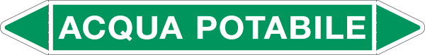 99A672B - foglio da 5 etichette autoadesive con frecce e simboli ACQUA POTABILE
