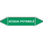 99A672D - Etichetta singola autoadesiva verde"Acqua potabile"
