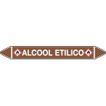 99A691B - foglio da 5 etichette autoadesive con frecce e simboli x ALCOL ETILICO