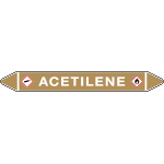 99A861B - foglio da 5 etichette autoadesive con frecce e simboli ACETILENE