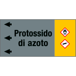 99A871NES - Etichetta fondo grigio " PROTOSSIDO D'AZOTO " sinistra