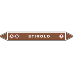 99A941B - foglio da 5 etichette autoadesive con frecce e simboli STIROLO