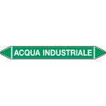 99B220A - foglio da 5 etichette autoadesive con frecce simboli ACQUA INDUSTRIALE
