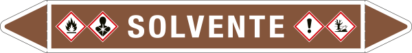 99B241B - foglio da 5 etichette autoadesive con frecce e simboli per SOLVENTE