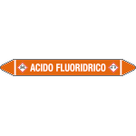 99C040B - foglio da 5 etichette autoadesive con frecce+simb ACIDO FLUORIDRICO