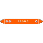 99C120A - foglio da 5 etichette autoadesive con frecce e simboli BROMO