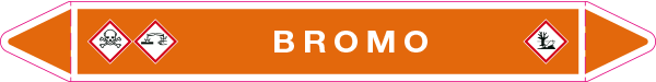 99C120A - foglio da 5 etichette autoadesive con frecce e simboli BROMO