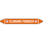 99C140B - foglio da 5 etichette autoadesive con frecce+simb CLORURO FERRICO