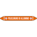 99C160B - foglio da 5 etichette autoadesive con frecce+simb POLICLORURO DI ALL.