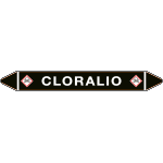 99C170B - foglio da 5 etichette autoadesive con frecce e simboli CLORALIO
