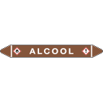 99C220B - foglio da 5 etichette autoadesive con frecce e simboli ALCOOL
