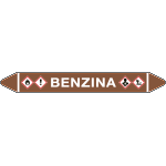 99C260C - etichetta singola autoadesiva con frecce e simboli BENZINA