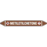 99C410A - foglio da 5 etichette autoadesive con frecce+simboli METILETILCHETONE