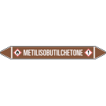 99C420B - foglio da 5 etichette autoadesive con frecce+simb METILISOBUTILCHETONE