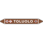 99C520B - foglio da 5 etichette autoadesive con frecce e simboli TOLUOLO