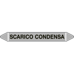 99C550A - foglio da 5 etichette autoadesive con frecce+simboli SCARICO CONDENSA
