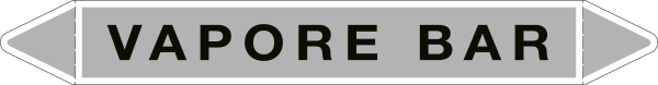 99C590A - foglio da 5 etichette autoadesive con frecce e simboli VAPORE BAR