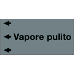 99C610NES - Etichetta fondo grigio "VAPORE PULITO" sinistra