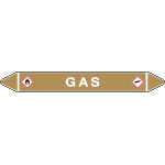 99C650A - foglio da 5 etichette autoadesive con frecce e simboli GAS