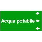 99C672NED - Etichetta fondo verde "ACQUA POTABILE " destra