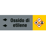 99C680NBS - foglio da 5 etichette fondo grigio" OSSIDO ETILENE "sinistra
