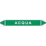 99C710D - etichetta autoadesiva fondo verde frecce e simboli ACQUA