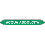 99C730B - foglio da 5 etichette autoadesive con frecce simboli ACQUA ADDOLCITA