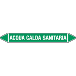 99C760B - foglio da 5 etichette autoadesive con frecce e simboli ACQUA C.SANIT.
