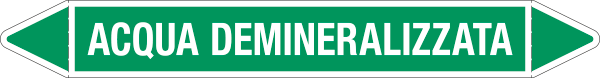 99C780B - foglio da 5 etichette autoadesive con frecce+simb ACQUA DEMINERAL.