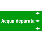 99C790NED - Etichetta fondo verde "ACQUA DEPURATA" destra