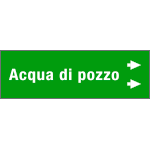 99C810NBD - foglio da 5 etichette fondo verde" ACQUA DI POZZO"   destra