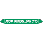 99C830A - foglio da 5 etichette autoadesive con frecce e simboli ACQUA DI RISCAL