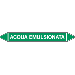 99C850B - foglio da 5 etichette autoadesive con frecce+simb ACQUA EMULSIONATA