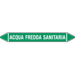 99C860B - foglio da 5 etichette autoadesive con frecce e simboli ACQUA FR.SANITA