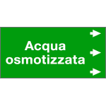 99C890NED - Etichetta fondo verde "ACQUA OSMOTIZZATA " destra