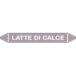 99C920A - foglio da 5 etichette autoadesive con frecce+simboli LATTE DI CALCE